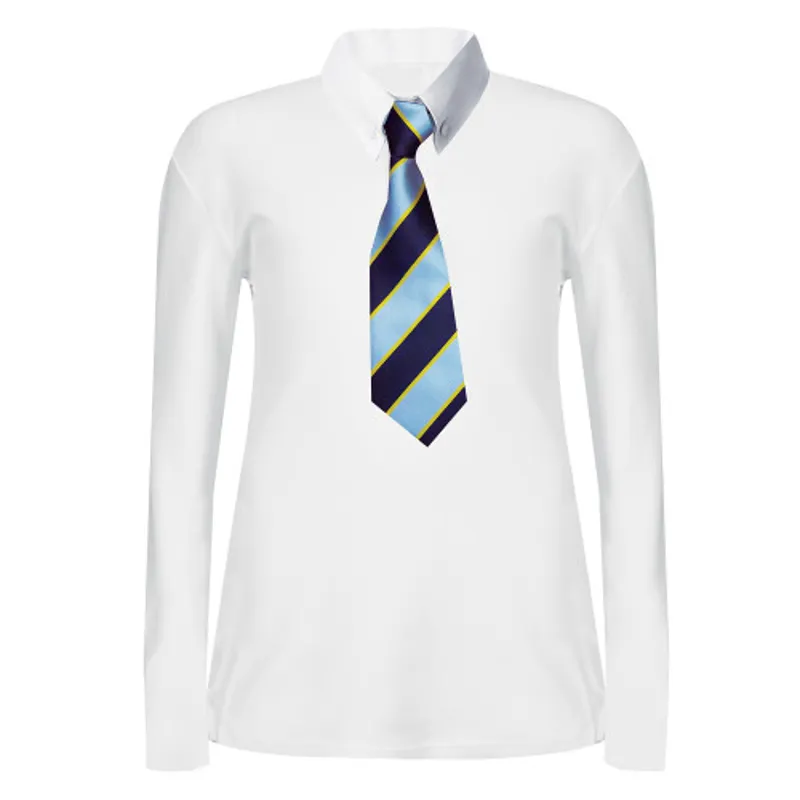 Equetech Junior Winter Rally Tie Collar Shirt White-1